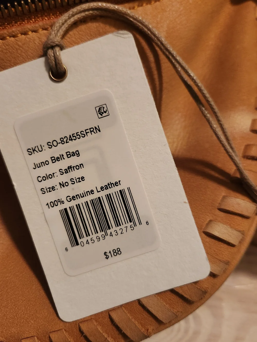HOBO Juno Belt Bag Crossbody Bag In Saffron Whipstitch Leather